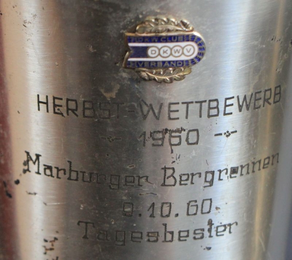 DKW Winner's Cups Scoring Finish and Marburger Hillrace 1960 two cups (6202)